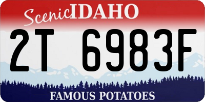 ID license plate 2T6983F