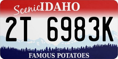 ID license plate 2T6983K