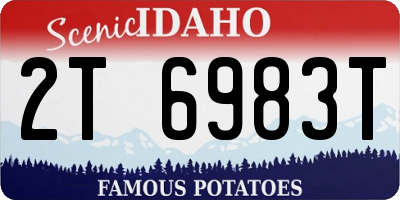 ID license plate 2T6983T
