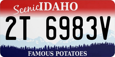 ID license plate 2T6983V