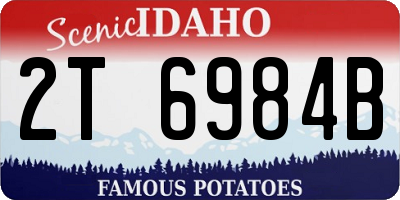 ID license plate 2T6984B
