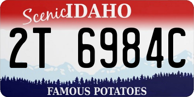 ID license plate 2T6984C