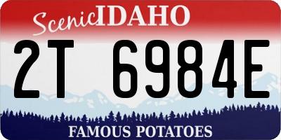 ID license plate 2T6984E