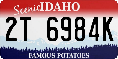 ID license plate 2T6984K