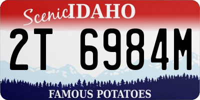 ID license plate 2T6984M