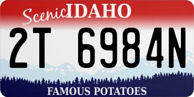 ID license plate 2T6984N