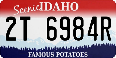 ID license plate 2T6984R
