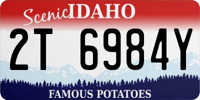 ID license plate 2T6984Y