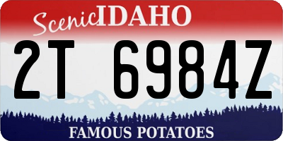 ID license plate 2T6984Z