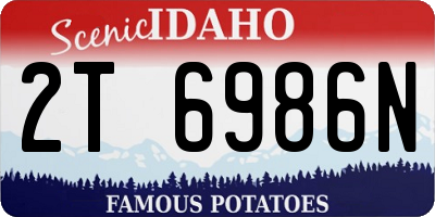 ID license plate 2T6986N
