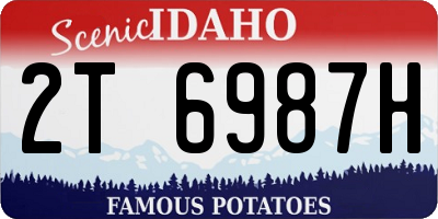 ID license plate 2T6987H