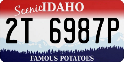 ID license plate 2T6987P