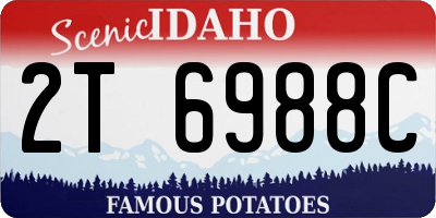 ID license plate 2T6988C