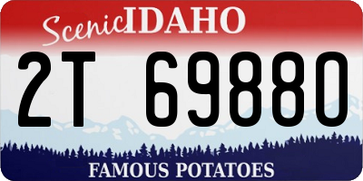 ID license plate 2T6988O