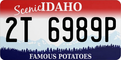 ID license plate 2T6989P
