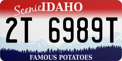 ID license plate 2T6989T