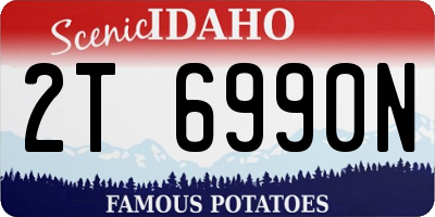 ID license plate 2T6990N