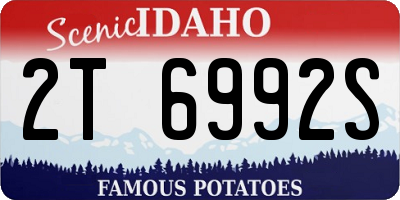 ID license plate 2T6992S