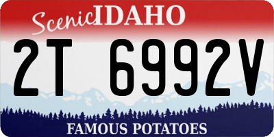 ID license plate 2T6992V