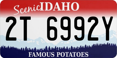ID license plate 2T6992Y