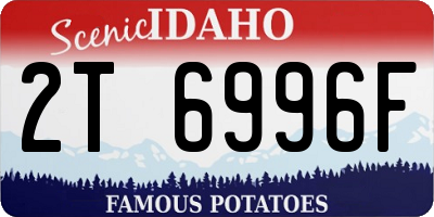 ID license plate 2T6996F