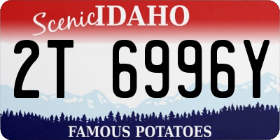 ID license plate 2T6996Y