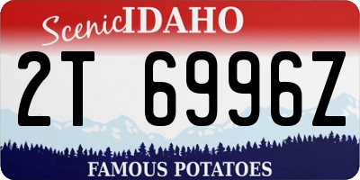ID license plate 2T6996Z