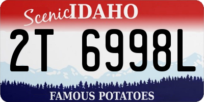ID license plate 2T6998L