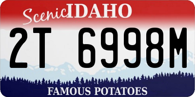 ID license plate 2T6998M