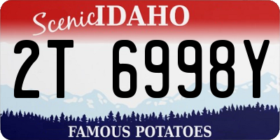 ID license plate 2T6998Y