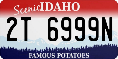 ID license plate 2T6999N