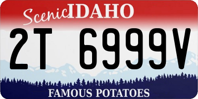 ID license plate 2T6999V