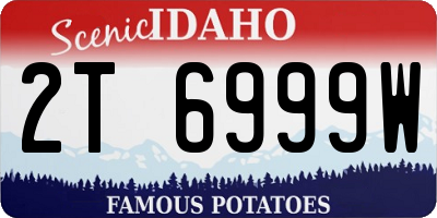 ID license plate 2T6999W