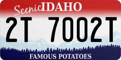 ID license plate 2T7002T