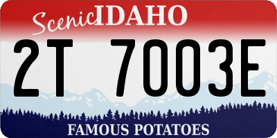 ID license plate 2T7003E