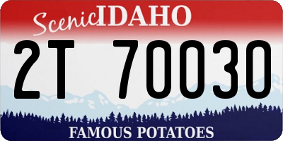 ID license plate 2T7003O