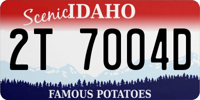 ID license plate 2T7004D