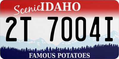 ID license plate 2T7004I