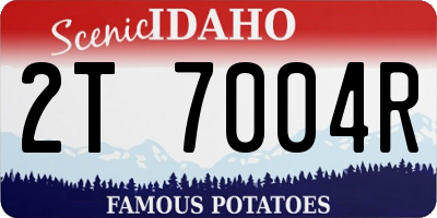 ID license plate 2T7004R