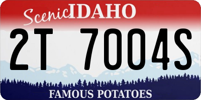 ID license plate 2T7004S