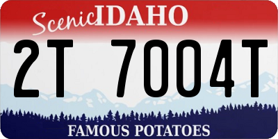 ID license plate 2T7004T