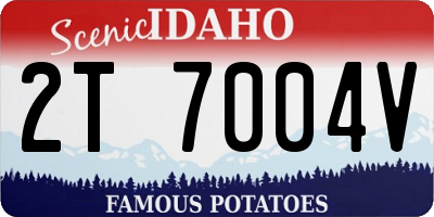 ID license plate 2T7004V