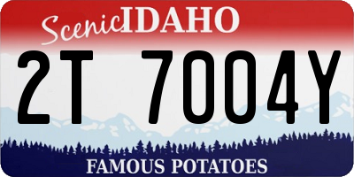 ID license plate 2T7004Y