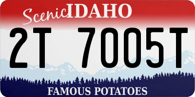 ID license plate 2T7005T