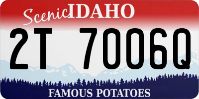 ID license plate 2T7006Q