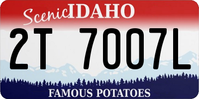 ID license plate 2T7007L