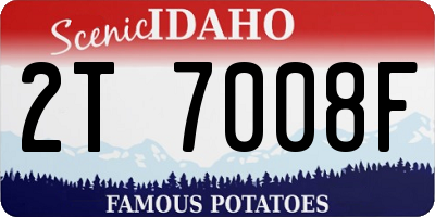 ID license plate 2T7008F