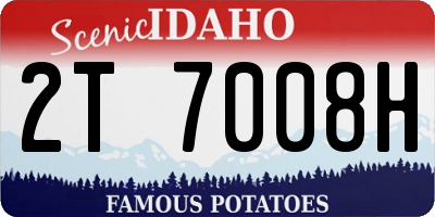 ID license plate 2T7008H