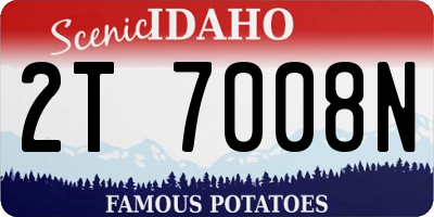 ID license plate 2T7008N