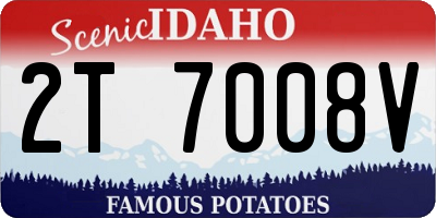 ID license plate 2T7008V
